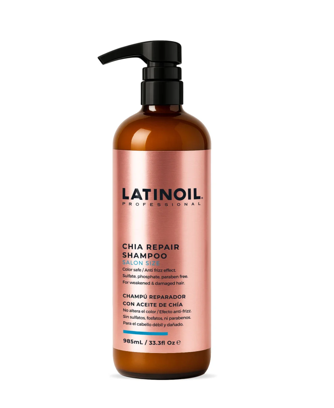 Chía Repair Shampoo tamaño salón de Latinoil 985 ml